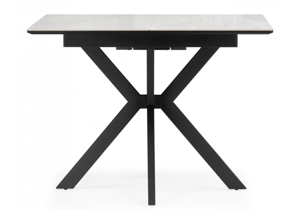 фото керамический стол раскладной 100(130)x70 woodville гардинг серый (yb9020022bg) / черный 631621 | 220svet.ru