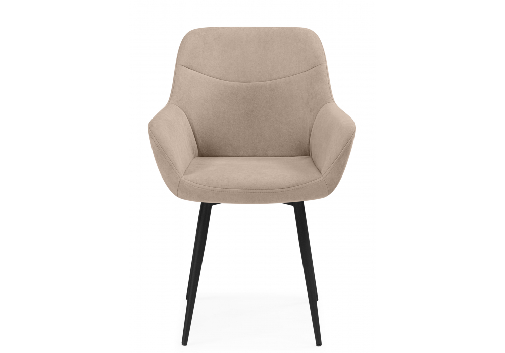 фото стул на металлокаркасе woodville флюид бежевый (zd 210) / черный 642965 | 220svet.ru