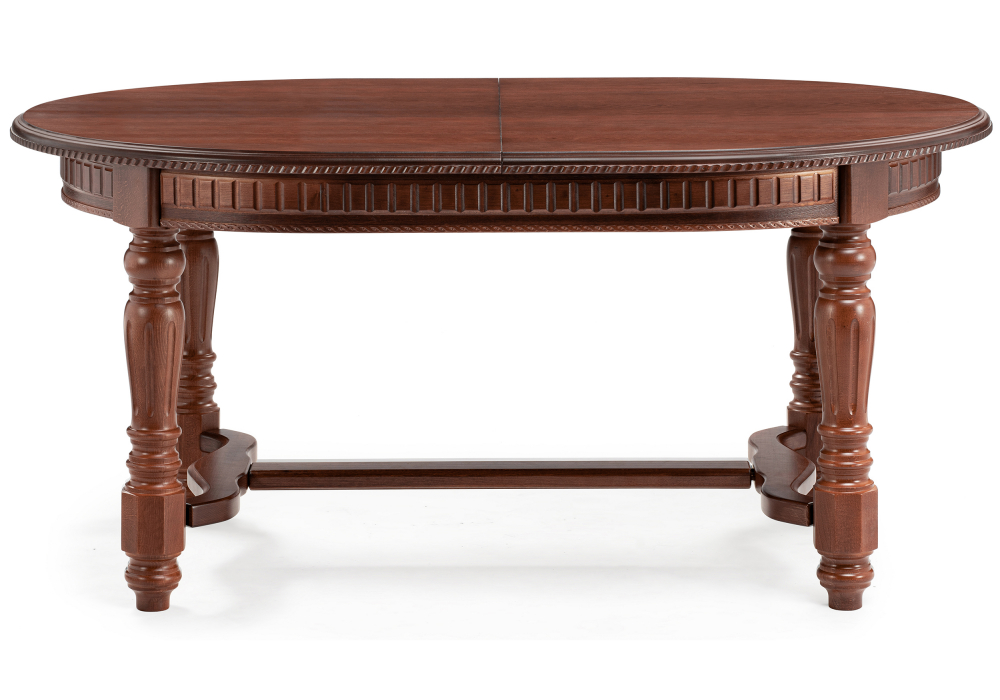 фото стол деревянный раскладной woodville шеелит овальный миланский орех 615233 | 220svet.ru