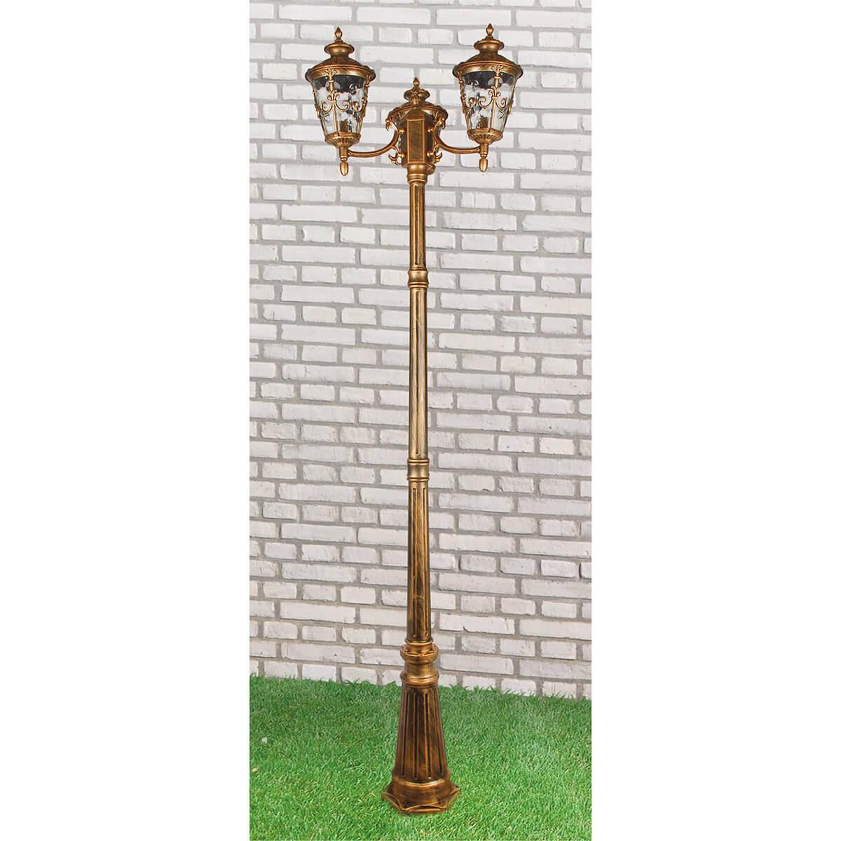 фото садово-парковый светильник elektrostandard diadema f/3 glyf-8046f/3 черное золото a030678 | 220svet.ru