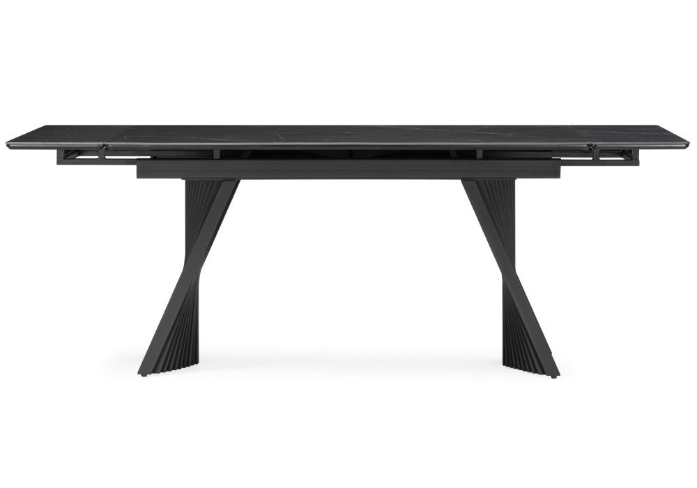 фото керамический стол раскладной 140(200)х80 woodville вейв shakespeare black / черный 626002 | 220svet.ru