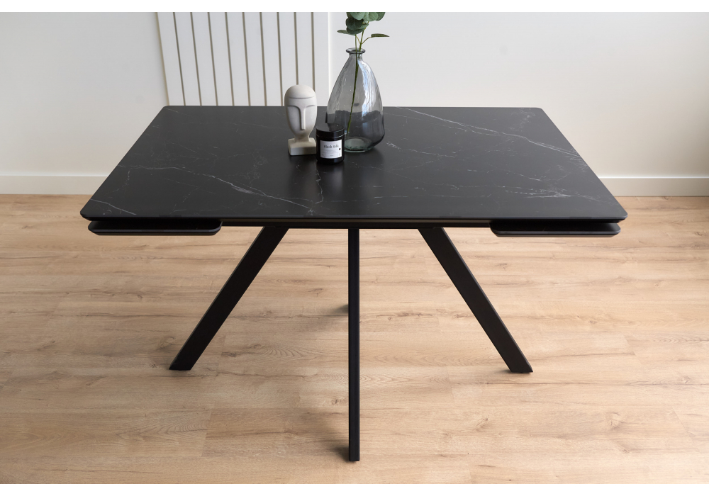 фото керамический стол раскладной 120(180)х80 woodville вилли shakespeare black / черный 622897 | 220svet.ru