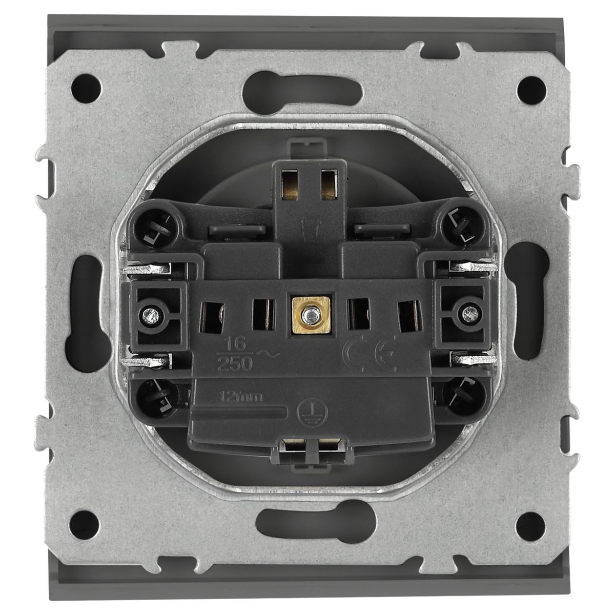фото розетка эра arktik 16-2103-06 с заземлением 2p+e schuko со шторками с крышкой 16а-250в графит б0070439 | 220svet.ru