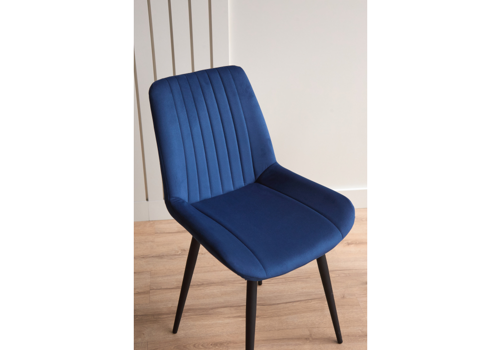 фото стул на металлокаркасе woodville седа синий (zd 798) / черный 632434 | 220svet.ru