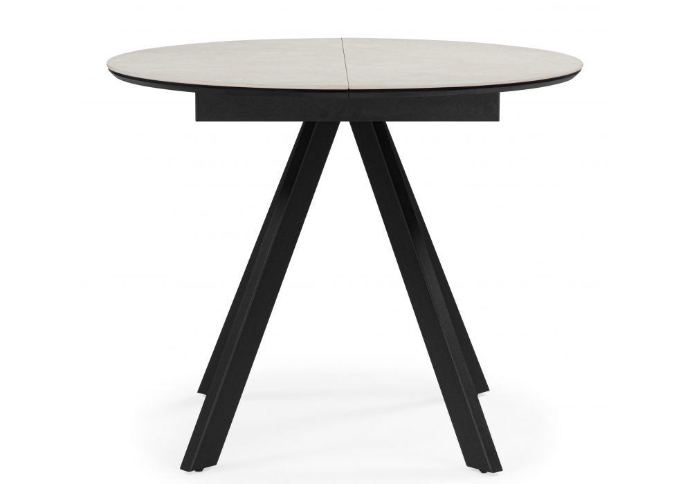 фото керамический стол раздвижной woodville трейси 90 carmen light gray / черный 664951 | 220svet.ru