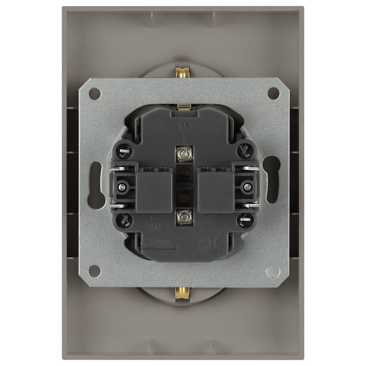 фото розетка эра arktik 16-2105-07 двойная с заземлением 2x2p+e schuko со шторками 16а-250в титан б0070460 | 220svet.ru