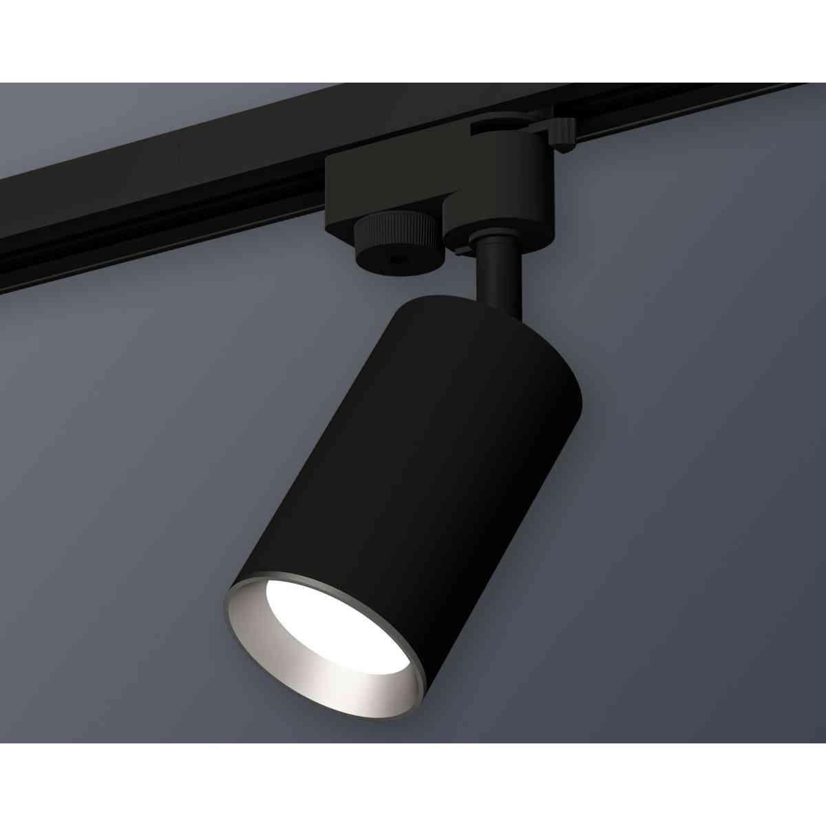фото комплект трекового светильника ambrella light track system xt6323004 sbk/psl черный песок/серебро полированное (a2521, c6323, n6104) | 220svet.ru