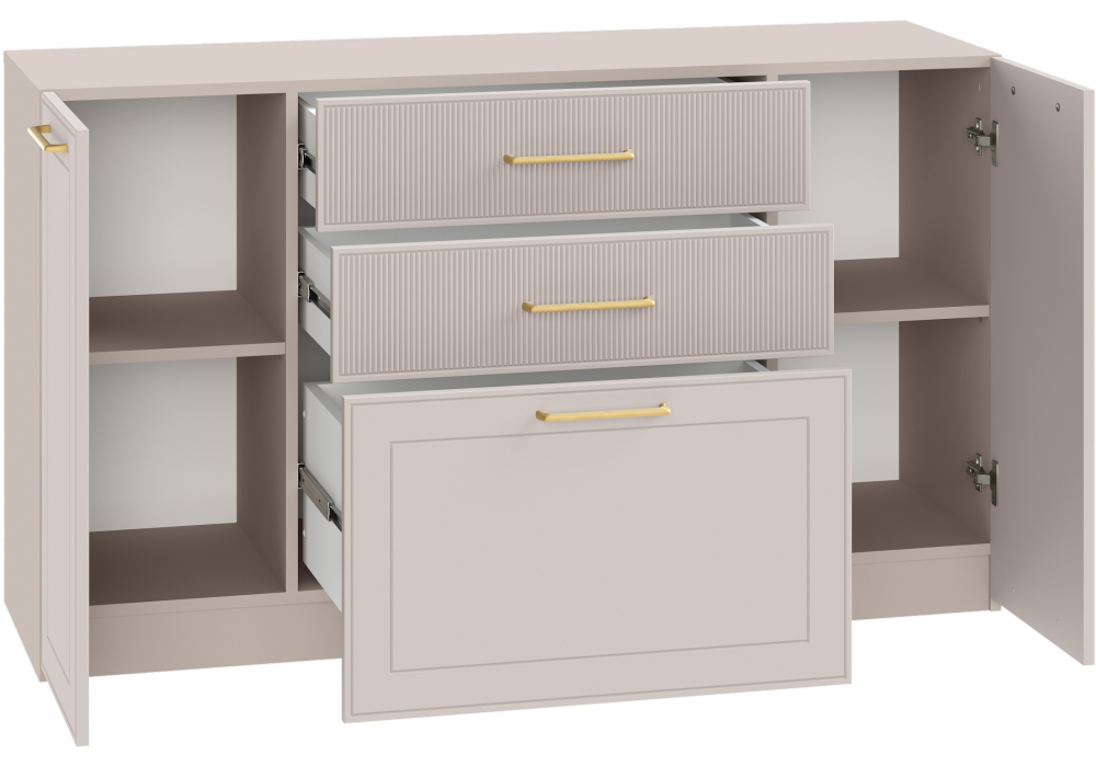 фото комод woodville таринис кашемир / моно керамика / белый шагрень 676812 | 220svet.ru
