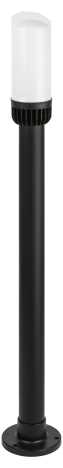 фото садово-парковый светильник эра «поллар» нту 01-60-013 напольный черный ip54 е27 max60вт h1040мм б0057492 | 220svet.ru
