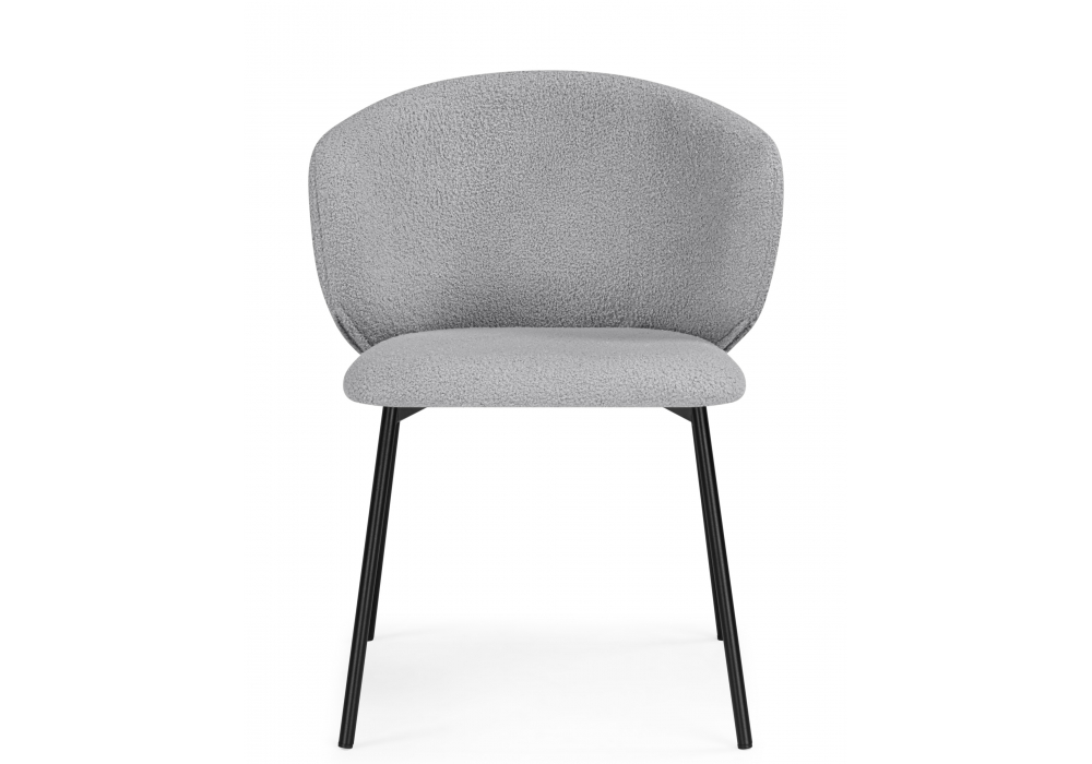 фото стул на металлокаркасе woodville рикко серый (81 cloud) / черный 674677 | 220svet.ru