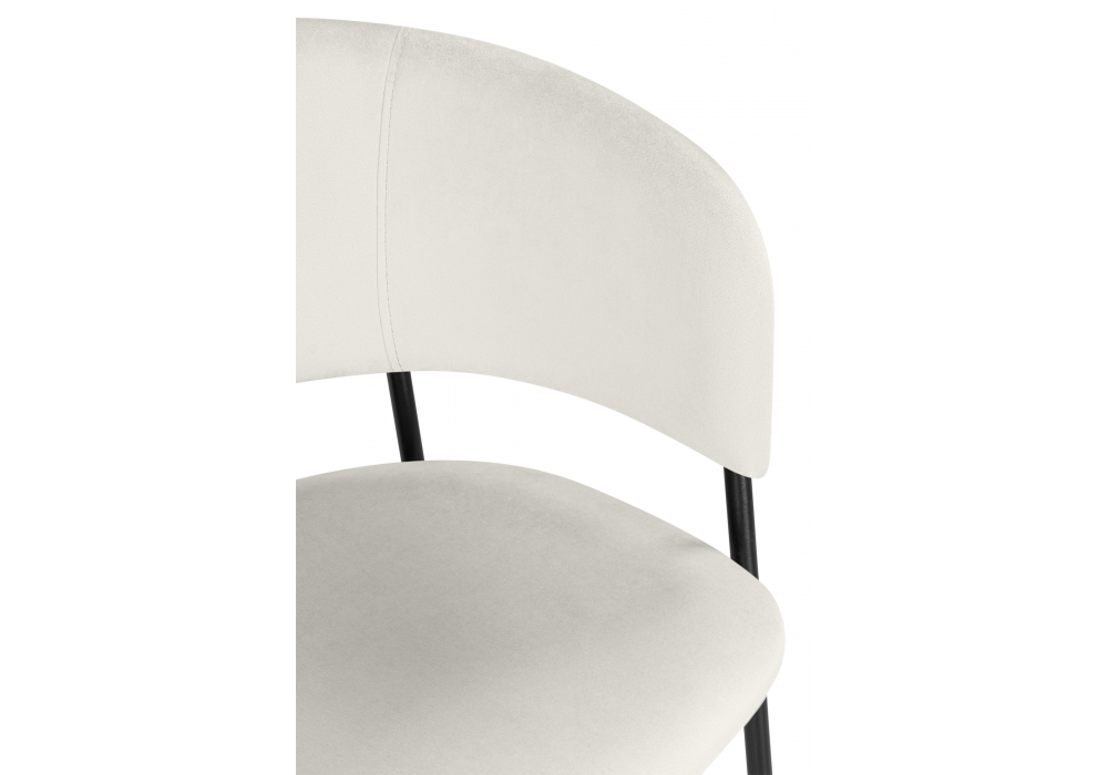 фото стул на металлокаркасе woodville осло белый (milk) / черный 674672 | 220svet.ru