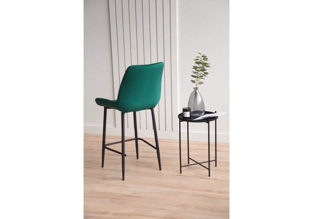 фото барный стул вращающийся woodville седа 360 зеленый (zd 667) / черный 632616 | 220svet.ru