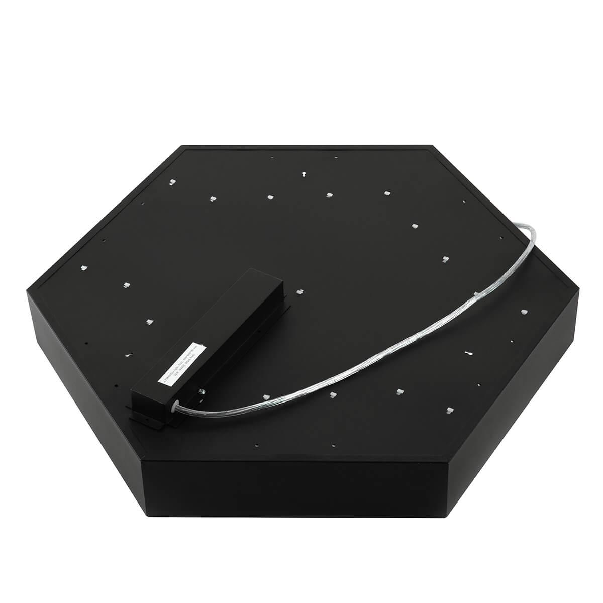 фото подвесной светодиодный cветильник geometria эра hexagon spo-121-b-40k-038 38вт 4000к черный б0050551 | 220svet.ru