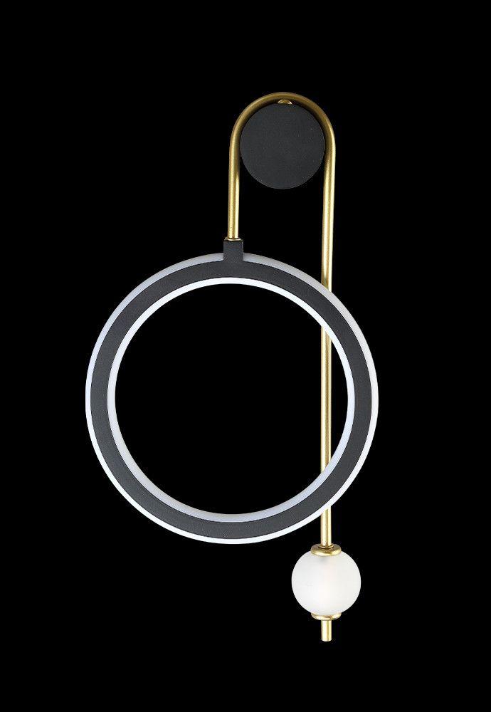 фото бра crystal lux corida ap25w led black/gold | 220svet.ru