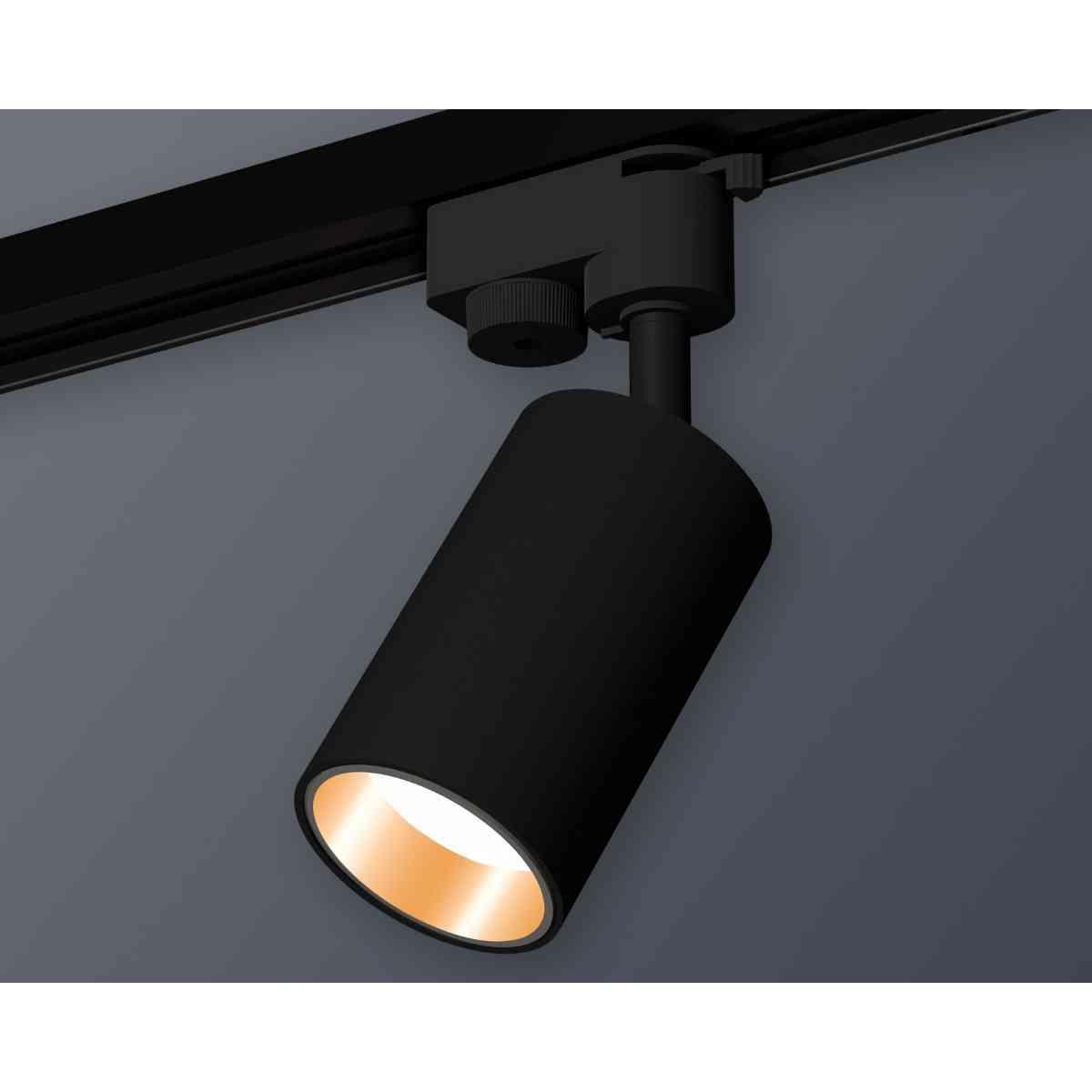 фото комплект трекового светильника ambrella light track system xt6323023 sbk/pyg черный песок/золото желтое полированное (a2521, c6323, n6113) | 220svet.ru