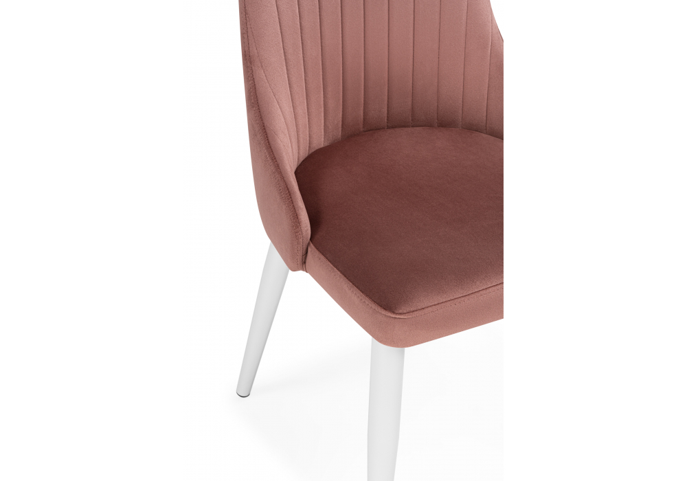 фото стул на металлокаркасе woodville kora dark pink / white 15948 | 220svet.ru