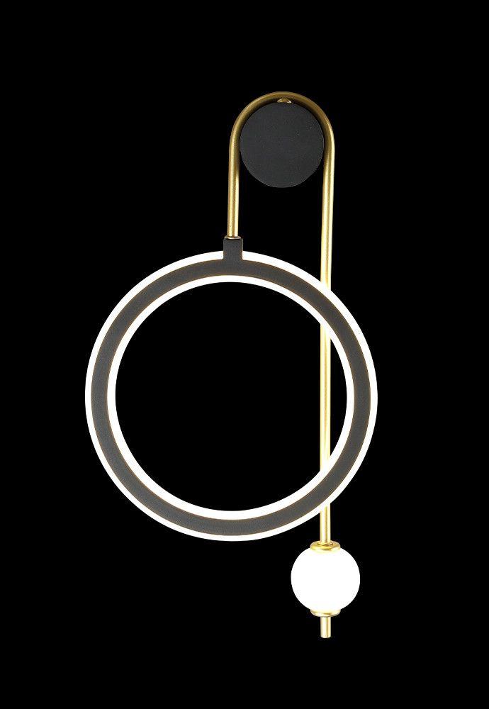 фото бра crystal lux corida ap25w led black/gold | 220svet.ru