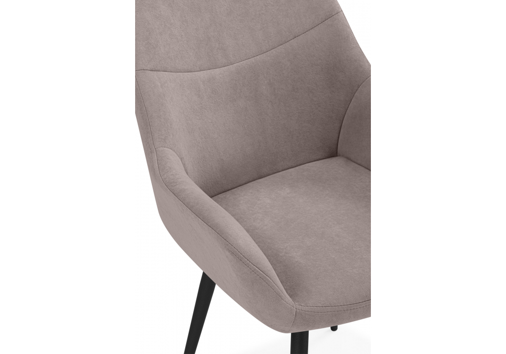 фото стул на металлокаркасе woodville флюид латте / черный 642975 | 220svet.ru