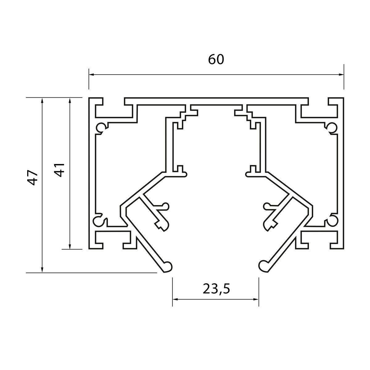 фото шинопровод магнитный под натяжной потолок st luce skyline 48 st047.429.02 | 220svet.ru