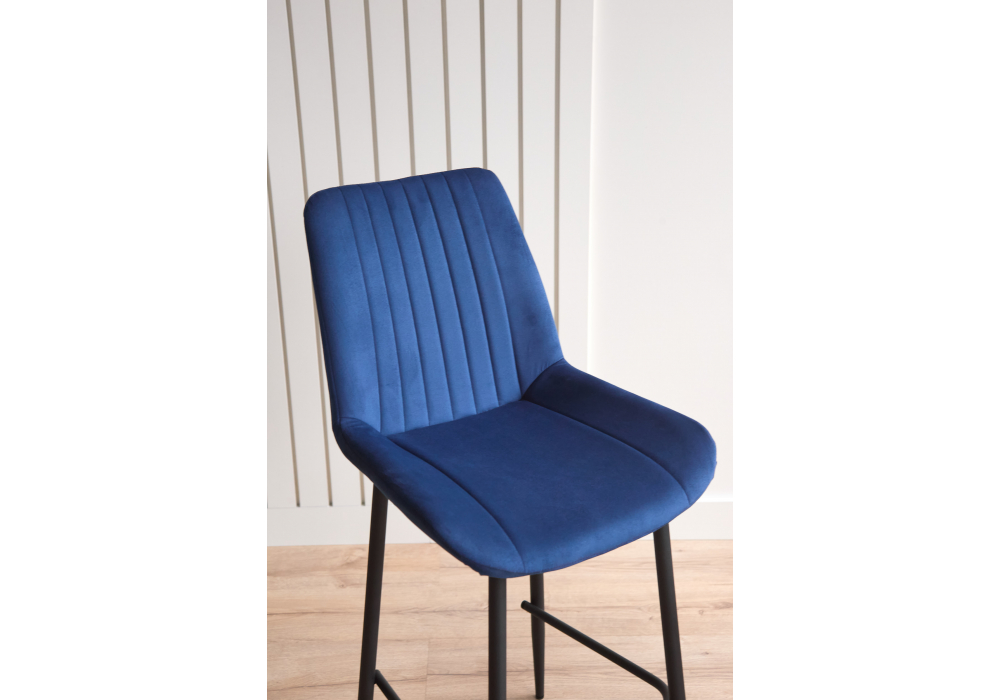 фото барный стул вращающийся woodville седа 360 синий (zd 798) / черный 632622 | 220svet.ru