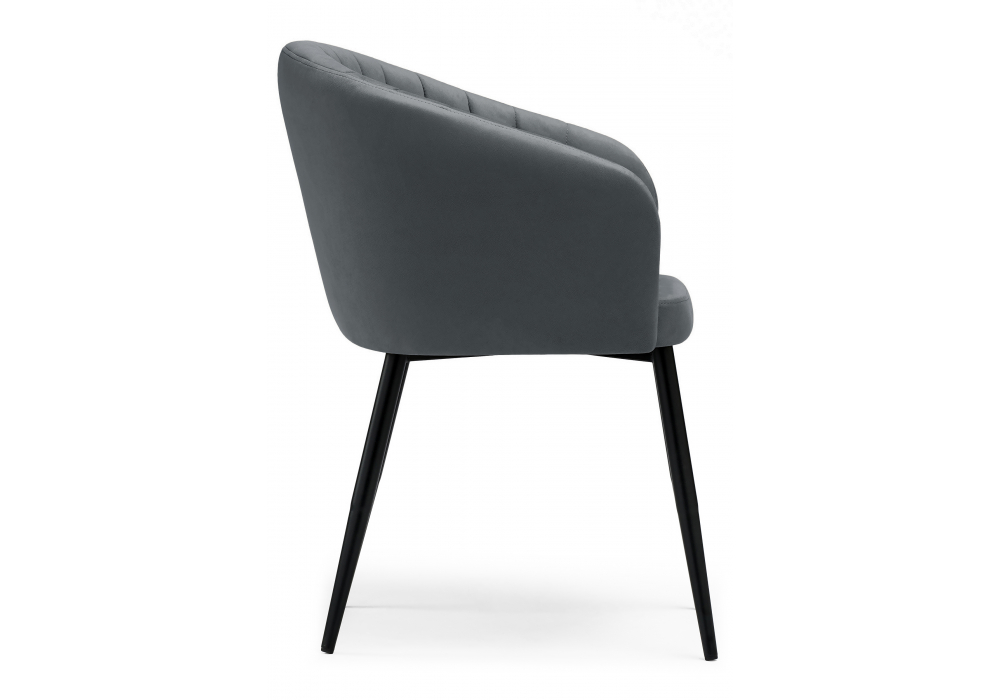 фото стул на металлокаркасе woodville моншау темно-серый велюр / черный 583437 | 220svet.ru