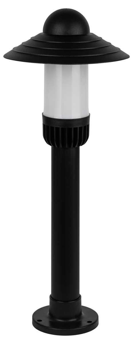 фото садово-парковый светильник эра «поллар» нту 01-60-008 напольный черный ip54 е27 max60вт h660мм б0057494 | 220svet.ru