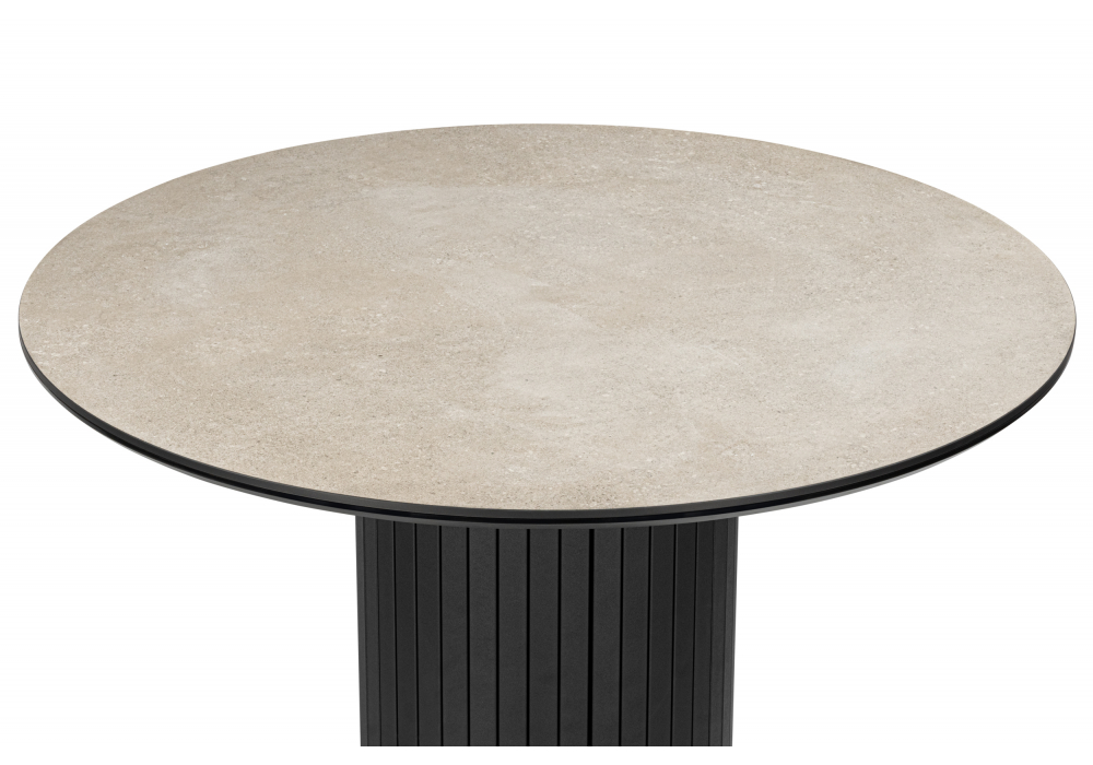 фото керамический стол woodville гравент 110 avenue grey sahara / черный 625616 | 220svet.ru