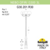Миниатюра фото парковый фонарь fumagalli nebo ofir/g300 3l g30.202.r30.bxe27 | 220svet.ru