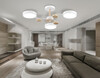 Миниатюра фото потолочная светодиодная люстра на штанге ambrella light linetech fl fl4855/3 wh/wd | 220svet.ru