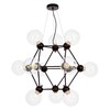 Миниатюра фото подвесная люстра lumina deco zodiak ldp 160n-12 bk+pr | 220svet.ru