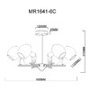 Миниатюра фото потолочная люстра myfar diana mr1641-6c | 220svet.ru
