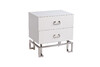 Миниатюра фото тумба 2 ящика белая/хром garda decor kfg085-ni | 220svet.ru
