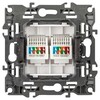 Миниатюра фото розетка эра серия 12 12-3108-16 информационная двойная 2xrj45 титан б0065665 | 220svet.ru