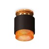 Миниатюра фото комплект накладного светильника ambrella light techno spot xs7511122 sbk/pyg/cf черный песок/золото желтое полированное/кофе (n7929, c7511, n7195) | 220svet.ru