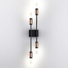 Миниатюра фото бра светодиодная odeon light candel 5009/10wl матовый черный | 220svet.ru