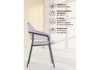 Миниатюра фото стул на металлокаркасе woodville инклес серый / черный глянец 483855 | 220svet.ru