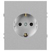 Миниатюра фото розетка эра arktik 16-2101-03 с заземлением 2p+e schuko 16а-250в алюминий б0070416 | 220svet.ru