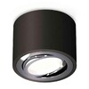 Миниатюра фото комплект накладного светильника ambrella light techno spot xs7511003 sbk/psl черный песок/серебро полированное (c7511, n7003) | 220svet.ru