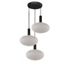 Миниатюра фото подвесная люстра lumina deco floril ldp 1216-3 wt+bk | 220svet.ru