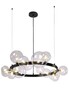 Миниатюра фото подвесная люстра crystal lux agata sp15 v2 black/transparente | 220svet.ru