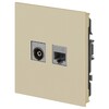 Миниатюра фото розетка эра arktik 16-3110-04 комбинированная rj45+tv шампань б0070497 | 220svet.ru