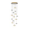 Миниатюра фото подвесная светодиодная люстра каскадная odeon light roni 5037/132l никель | 220svet.ru