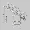 Миниатюра фото трековый магнитный светодиодный светильник maytoni  alfa s tr132-2-7w3k-b | 220svet.ru