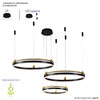 Миниатюра фото подвесная светодиодная люстра crystal lux fernando sp158w led black/gold | 220svet.ru