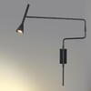 Миниатюра фото настенный светодиодный светильник odeon light izzy 7031/1w черный | 220svet.ru