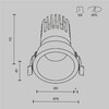 Миниатюра фото встраиваемый светодиодный светильник maytoni dip dl118-15w-2.7k-b | 220svet.ru
