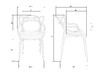 Миниатюра фото стул обеденный набор 4шт dobrin masters lmzl-pp601-n4_p-w-02-12189 | 220svet.ru