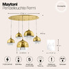 Миниатюра фото подвесная люстра maytoni fermi p140-pl-170-5-g | 220svet.ru