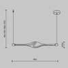 Миниатюра фото подвесной светодиодный светильник maytoni loop mod290pl-l23bs3k | 220svet.ru