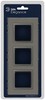 Миниатюра фото рамка для розеток и выключателей эра elegance 14-5203-16 на 3 поста, металл, титан б0065844 | 220svet.ru